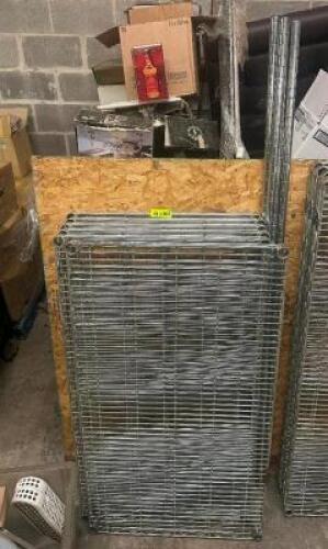 DESCRIPTION 36" X 24" FIVE TIER WIRE SHELF W/ POLES AND CLIPS ADDITIONAL INFORMATION TAKEN APART SIZE 36" X 24" LOCATION BAY 6 QTY 1