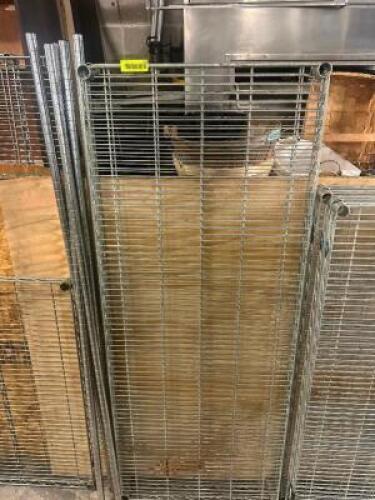 DESCRIPTION 60" X 18" TWO TIER WIRE SHELF W/ POLES ADDITIONAL INFORMATION TAKEN APART SIZE 60" X 18" LOCATION BAY 6 QTY 1