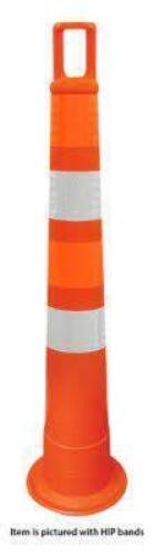 DESCRIPTION: (4) TRAFFIC BARRIER CONES BRAND/MODEL: WATCH TOWER INFORMATION: STACKER CONE, ORANGE AND REFLECTIVE SIZE: 42" TALL RETAIL$: $43.00 EA QTY