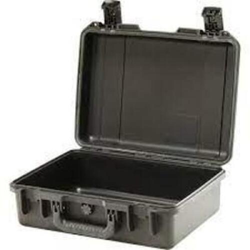 DESCRIPTION: (1) EMPTY WEATHERPROOF HARD CASE STORAGE CASE BRAND/MODEL: PELICAN #IM2300-00000 INFORMATION: BLACK RETAIL$: $177.00 EA QTY: 1