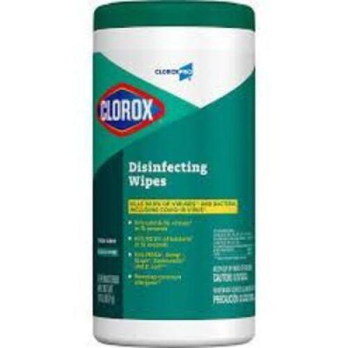 DESCRIPTION: (1) PACK OF (6) DISINFECTING WIPES BRAND/MODEL: CLOROX SIZE: 75 WIPES PER CONTAINER RETAIL$: $65.14 EA QTY: 1