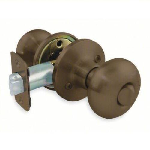 DESCRIPTION: (3) FLAT BALL DOOR KNOB BRAND/MODEL: PRODUCT NUMBER #1TPV9 INFORMATION: OIL RUBBED BRONZE SIZE: 4 WAY ADJUSTABLE RETAIL$: $37.04 EA QTY: