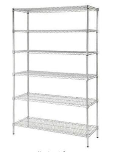 DESCRIPTION: (1) HEAVY DUTY STEEL WIRE SHELVING UNIT BRAND/MODEL: HDX INFORMATION: 650LB CAPACITY SIZE: 18" X 48" X 72" RETAIL$: $119 QTY: 1