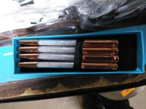 DESCRIPTION: (3) PACKS OF (4) WRITING PENS WITH CAP BRAND/MODEL: BLUE PANDA INFORMATION: ROSE GOLD, AND GLITTER RETAIL$: $5.99 PER PEN QTY: 3