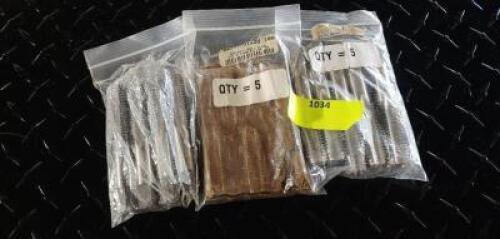 (15) CARBON STEEL 4 FLUTE HAND TAPS