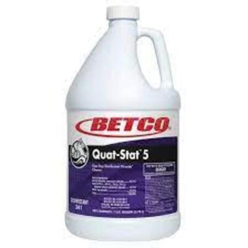 DESCRIPTION: (2) ONE STEP DISINFECTANT VIRUCIDE CLEANER BRAND/MODEL: BETCO QUAT STAT 5 SIZE: 1 GALLON RETAIL$: $70.00 EA QTY: 2