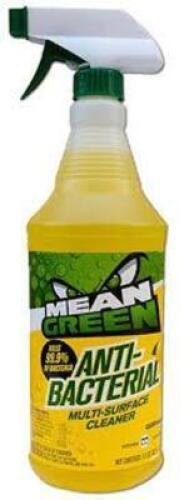 DESCRIPTION: (6) ANTIBACTERIAL MULTI SURFACE CLEANER BRAND/MODEL: MEAN GREEN #56JF18 SIZE: 32 OZ RETAIL$: $5.00 EA QTY: 6