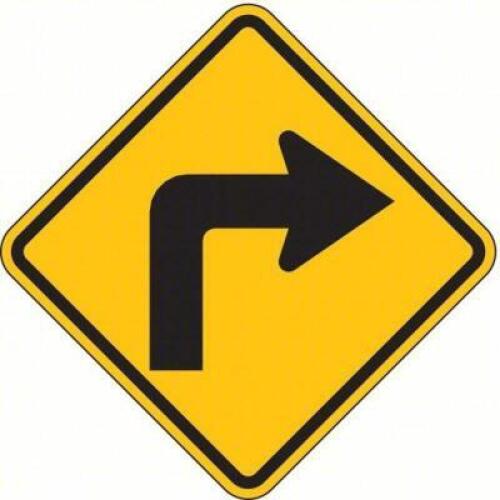 DESCRIPTION: (1) TRAFFIC SIGN BRAND/MODEL: TURN AHEAD #3PMP5 INFORMATION: YELLOW SIZE: 12X12 ALUMINUM RETAIL$: $23.43 EA QTY: 1