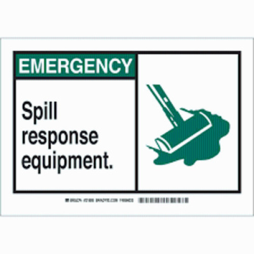 DESCRIPTION: (2) INFORMATION SIGNS BRAND/MODEL: SPILL RESPONSE EQUIPMENT SIZE: 10X14 ALUMINUM RETAIL$: $33.03 EA QTY: 2