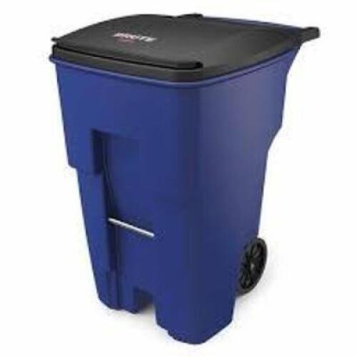 DESCRIPTION: (1) COMMERCIAL BRUTE TRASH CAN BRAND/MODEL: RUBBERMAID INFORMATION: BLUE SIZE: 95 GAL CAPACITY RETAIL$: $404.33 EA QTY: 1