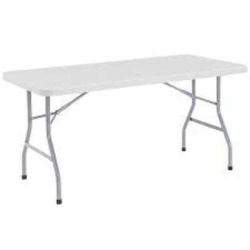 DESCRIPTION: (1) FOLDING TABLE BRAND/MODEL: NATIONAL PUBLIC SEATING #BT3060 INFORMATION: WHITE SIZE: 30" X 60" RETAIL$: $75.33 EA QTY: 1