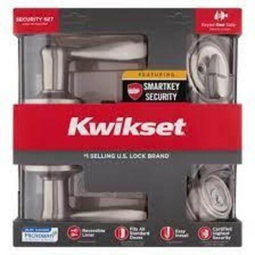 DESCRIPTION: (1) SINGLE-CYLINDER SECURITY LOCK SET BRAND/MODEL: KWIKSET INFORMATION: OILED BRONZE SIZE: FITS ALL STANDARD DOORS RETAIL$: $242.38 EA QT