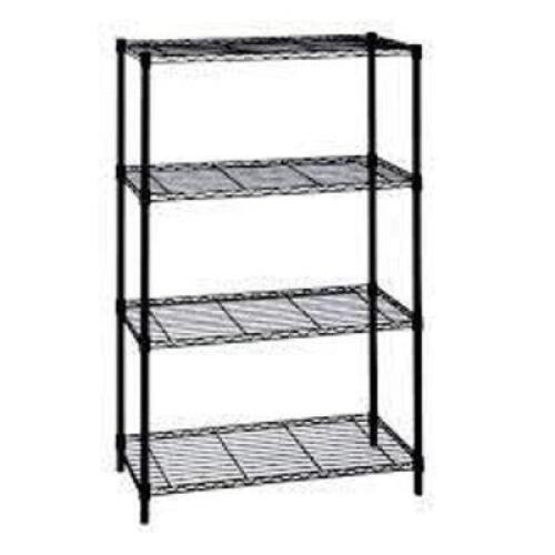 DESCRIPTION: (1) STORAGE UNIT SHELVING BRAND/MODEL: HDX #HDX1001078103 INFORMATION: BLACK SIZE: 4 SHELF, 36" W X 14" L X 54" H RETAIL$: $59.98 EA QTY: