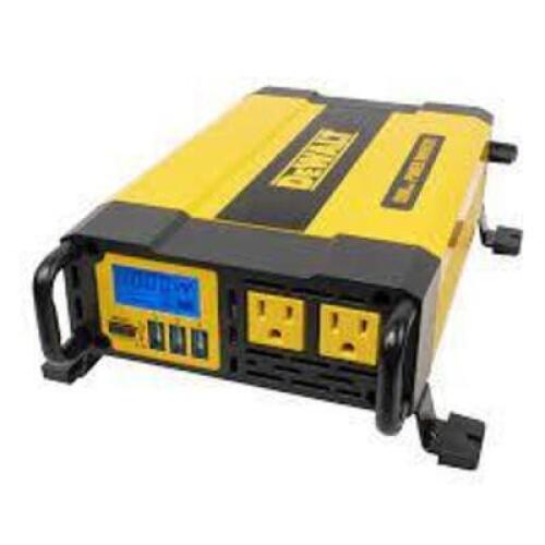 DESCRIPTION: (1) POWER INVERTER BRAND/MODEL: DEWALT #DXAEPI1000 INFORMATION: YELLOW SIZE: 1000 W RETAIL$: $131.64 EA QTY: 1