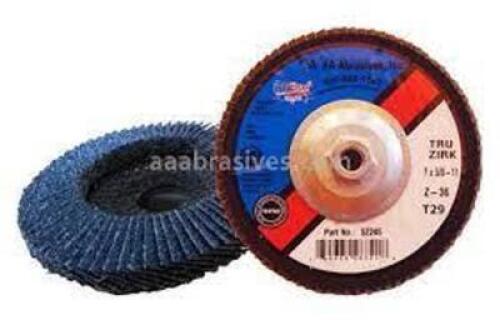 DESCRIPTION: (2) PACKS OF (5) FLAP DISCS BRAND/MODEL: BLACKSTONE INFORMATION: ZIRC, 80 GRIT SIZE: 4-1/2" X 5/8"-11 QTY: 2