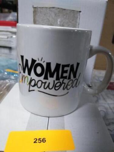 DESCRIPTION: (4) COFFEE CUPS BRAND/MODEL: JUVALE INFORMATION: "WOMEN EMPOWERED" SIZE: WHITE RETAIL$: $17.50 EA QTY: 4