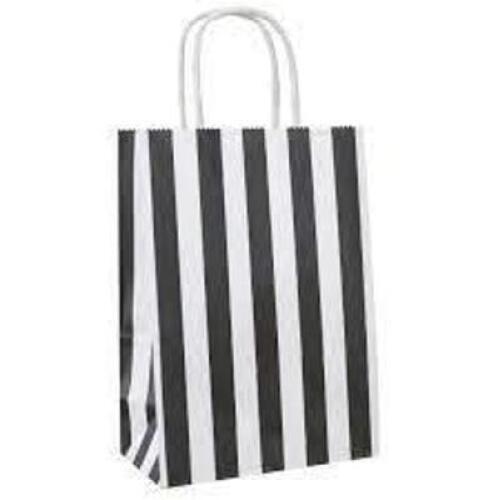 DESCRIPTION: (2) PACKS OF (20) KRAFT PAPER BAGS BRAND/MODEL: SPARKLE AND BASH INFORMATION: BLACK AND WHITE SIZE: MEDIUM SIZED GIFT BAGS RETAIL$: $14.9