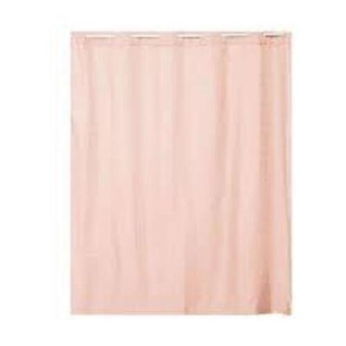 DESCRIPTION: (6) SHOWER CURTAIN INFORMATION: PINK WITH SCRIPT SIZE: WHITE HOOKS INCLUDED RETAIL$: $23.99 EA QTY: 6
