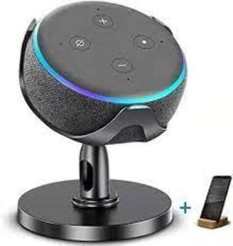 DESCRIPTION: (4) ADJUSTABLE STAND FOR ECHO DOT 3RD GEN BRAND/MODEL: JUST THE STAND ECHO DOT NOT INCLUDED INFORMATION: DOT NOT INCLUDED RETAIL$: $8.00