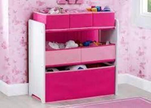 DESCRIPTION: (1) BIN TOY ORGANIZER BRAND/MODEL: DELUXE DESIGN AND STORE SIZE: PINK RETAIL$: $30.00 EA QTY: 1