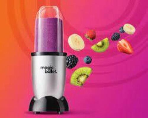 DESCRIPTION: (1) SMALL BLENDER BRAND/MODEL: MAGIC BULLET SIZE: 7 PC SET RETAIL$: $50.00 EA QTY: 1