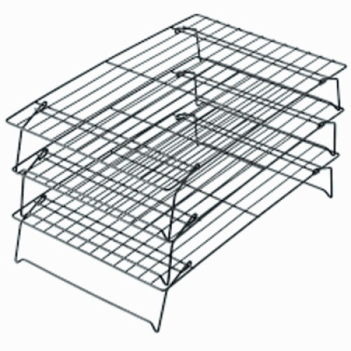 DESCRIPTION: (1) COOLING RACK BRAND/MODEL: THE 3 TIER SIZE: BLACK RETAIL$: $19.87 EA QTY: 1