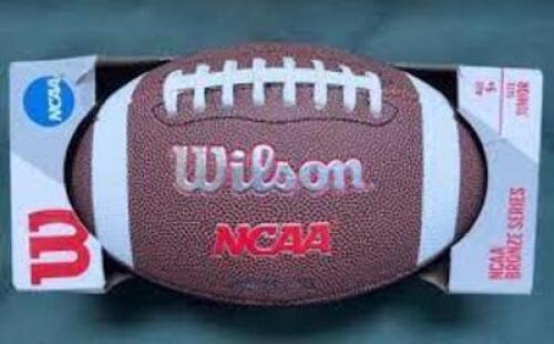 DESCRIPTION: (1) FOOTBALL BRAND/MODEL: WILSON NCAA RETAIL$: $14.97 EA QTY: 1