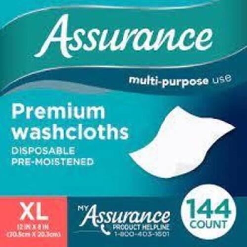 DESCRIPTION: (1) PACK OF (144) PREMIUM PROTECTION UNDERPADS BRAND/MODEL: ASSURANCE SIZE: XL RETAIL$: $20.00 EA QTY: 1
