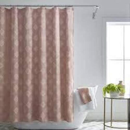 DESCRIPTION: (1) SHOWER CURTAIN BRAND/MODEL: BETTER HOMES AND GARDENS INFORMATION: BLUSH CLIPPED DIAMONDS SIZE: 72X72 RETAIL$: $25.00 EA QTY: 1