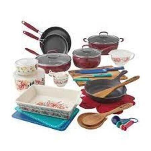 DESCRIPTION: (1) COOKWARE SET BRAND/MODEL: PIONEER WOMAN RETAIL$: $120.00 EA QTY: 1