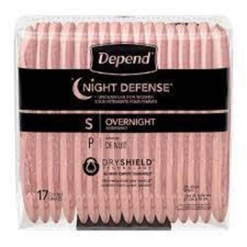 DESCRIPTION: (2) PACKS OF (17) OVERNIGHT ADULT DIAPERS BRAND/MODEL: DEPEND NIGHT DEFENSE RETAIL$: $10.00 EA QTY: 2