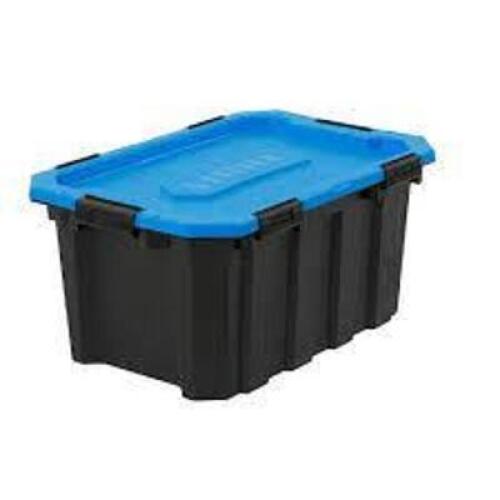 DESCRIPTION: (1) CASE OF (3) STORAGE TOTES BRAND/MODEL: HART INFORMATION: BLACK AND BLUE RETAIL$: $12.54 EA QTY: 1