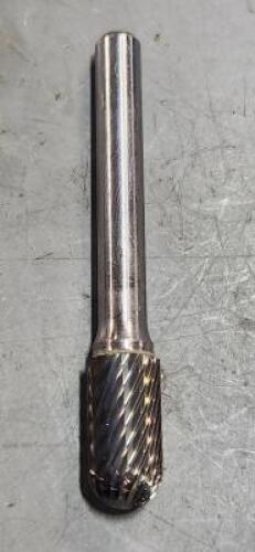 DESCRIPTION: (2) SOLID CARBIDE CYLINDER BALL BURR BRAND/MODEL: ATRAX 85284800 SIZE: 3/4" DIA1/4" SD RETAIL$: 24.19 EA QTY: 2