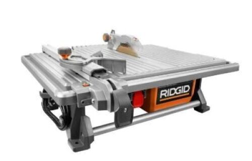 DESCRIPTION: (1) TABLE TOP WET SAW TILE SAW BRAND/MODEL: RIDGID #R4021 SIZE: 7" RETAIL$: $179.00 EA QTY: 1