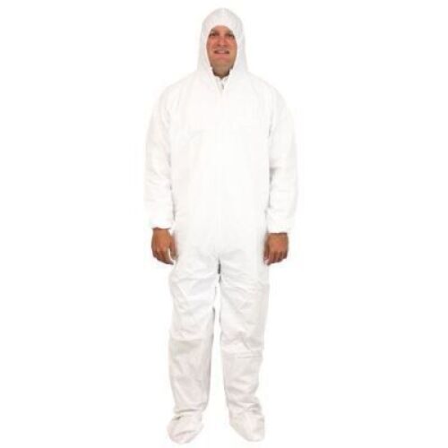 DESCRIPTION: (25) BREATHABLE BARRIER COVERALLS BRAND/MODEL: THE SAFETY ZONE #DCWF-3X-BB INFORMATION: WHITE SIZE: 3XL RETAIL$: $172.54 TOTAL QTY: 25