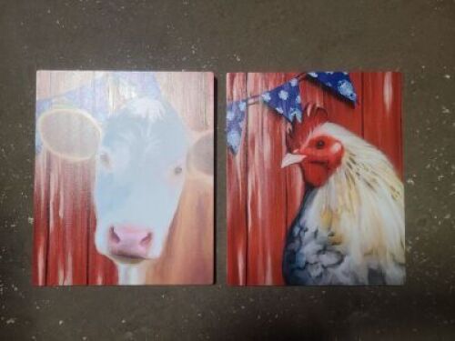 DESCRIPTION: (2) BOXES OF (4) PIX OF FARM ANIMALS RETAIL$: $24.87 EA QTY: 2