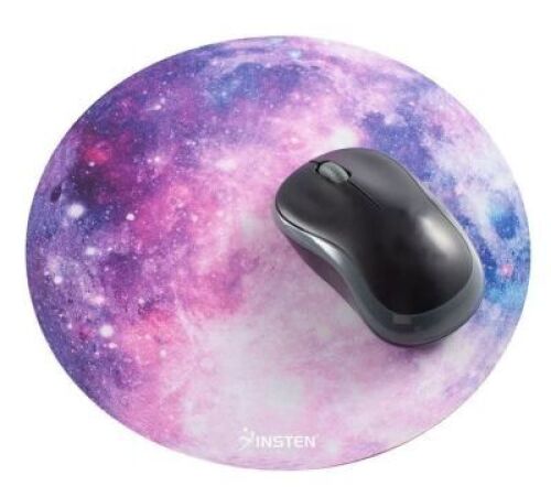 DESCRIPTION: (5) PACKS OF (2) MOUSE PADS BRAND/MODEL: INSTEN INFORMATION: PINK AND WHITE GALAXY SIZE: ROUND RETAIL$: $8.99 PER PAD QTY: 5