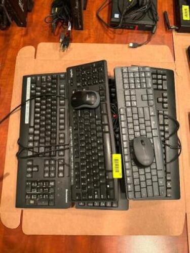 LARGE GROUP OF ASSORTED KEYBOARDS AND MOUSES