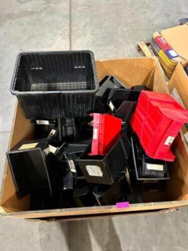PALLET OF STACKABLE STORAGE BINS