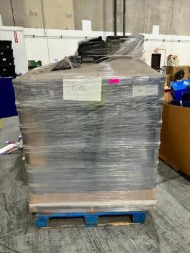 PALLET OF STACKABLE STORAGE BINS