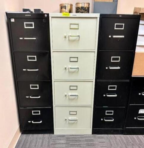 (3)- 4 DRAWER FILE CABINETS
