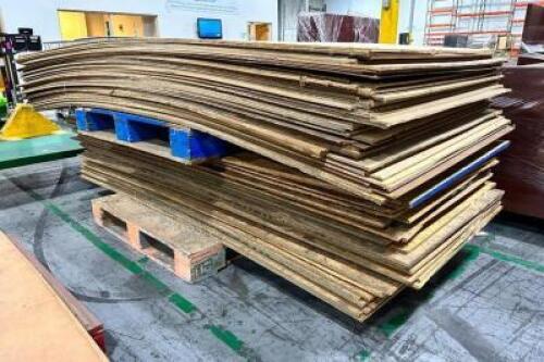 PALLET OF ASSORTED SHEETS OF PLYWOOD