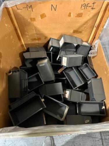 PALLET OF STACKABLE STORAGE BINS