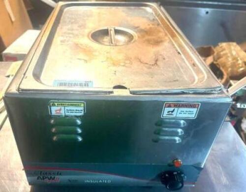 APW SINGLE WELL COUNTER TOP ELECTRIC WARMER W/ LID.