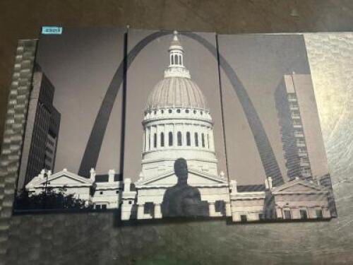 (3) PIECE CANVAS PRINT SET OF ST. LOUIS