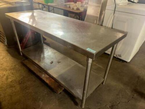 72" X 24" STAINLESS TABLE