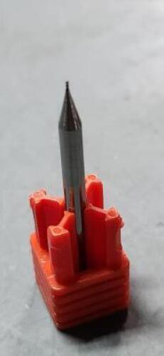 DESCRIPTION: (2) SOLID CARBIDE SQ ENDMILL BRAND/MODEL: ACCUPRO 00037655 SIZE: 1/64" DIA 1/32" LOC 1/8" SD RETAIL$: $31.18 QTY: 2