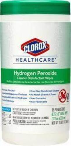 DESCRIPTION: (6) CANS OF DISINFECTING WIPES BRAND/MODEL: CLOROX #401Z40 INFORMATION: GREEN CANISTER, HYDROGEN PEROXIDE, CHERRY ALMOND SIZE: 95 WIPES I