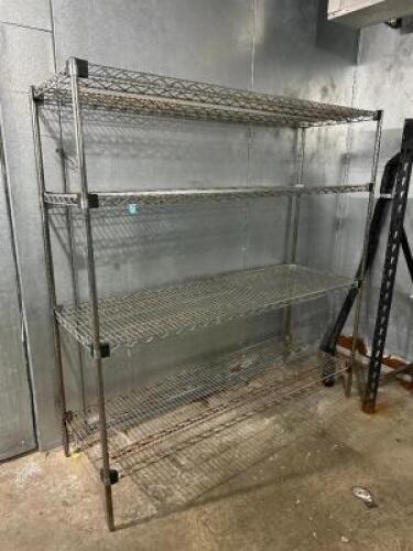 60" X 18" FOUR TIER WIRE SHELF