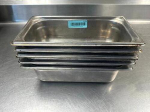 (5) 1/3 SIZE STAINLESS INSERTS